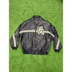 Pelle Pelle Leather Jacket Navy Blue SZ 56 US3XL